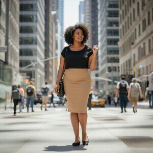 Coldwater Creek Business Top - Silk/Cotton Blend, Black